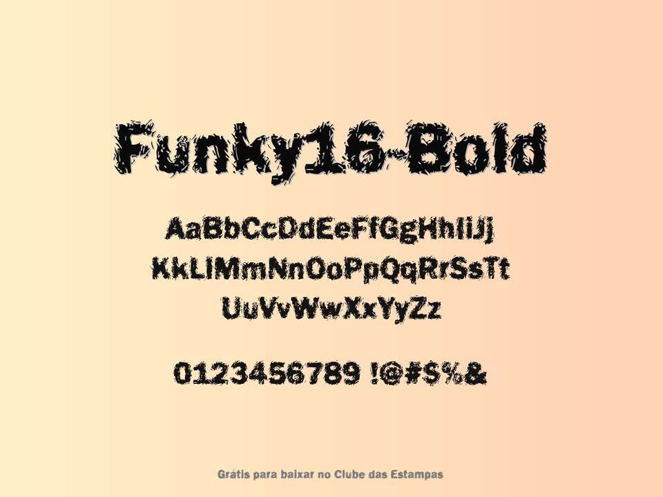 Fonte Funky16 Bold Grátis Para Baixar
