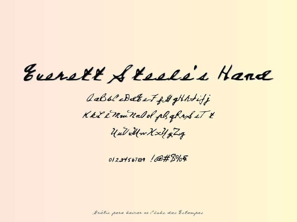 Fonte Everett Steele's Hand Grátis Para Baixar
