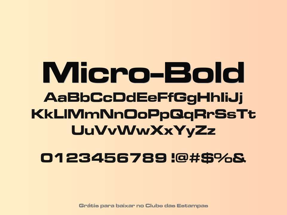 Fonte Micro Bold Grátis Para Baixar