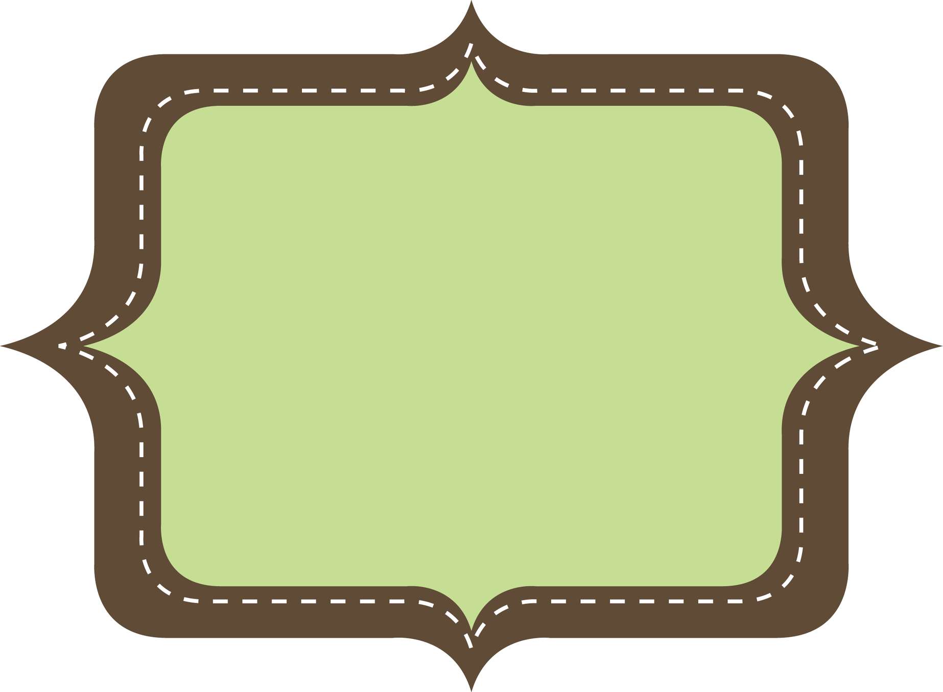 Moldura Decorativa Bege Musgo Design Gráfico Png Grátis Para Baixar