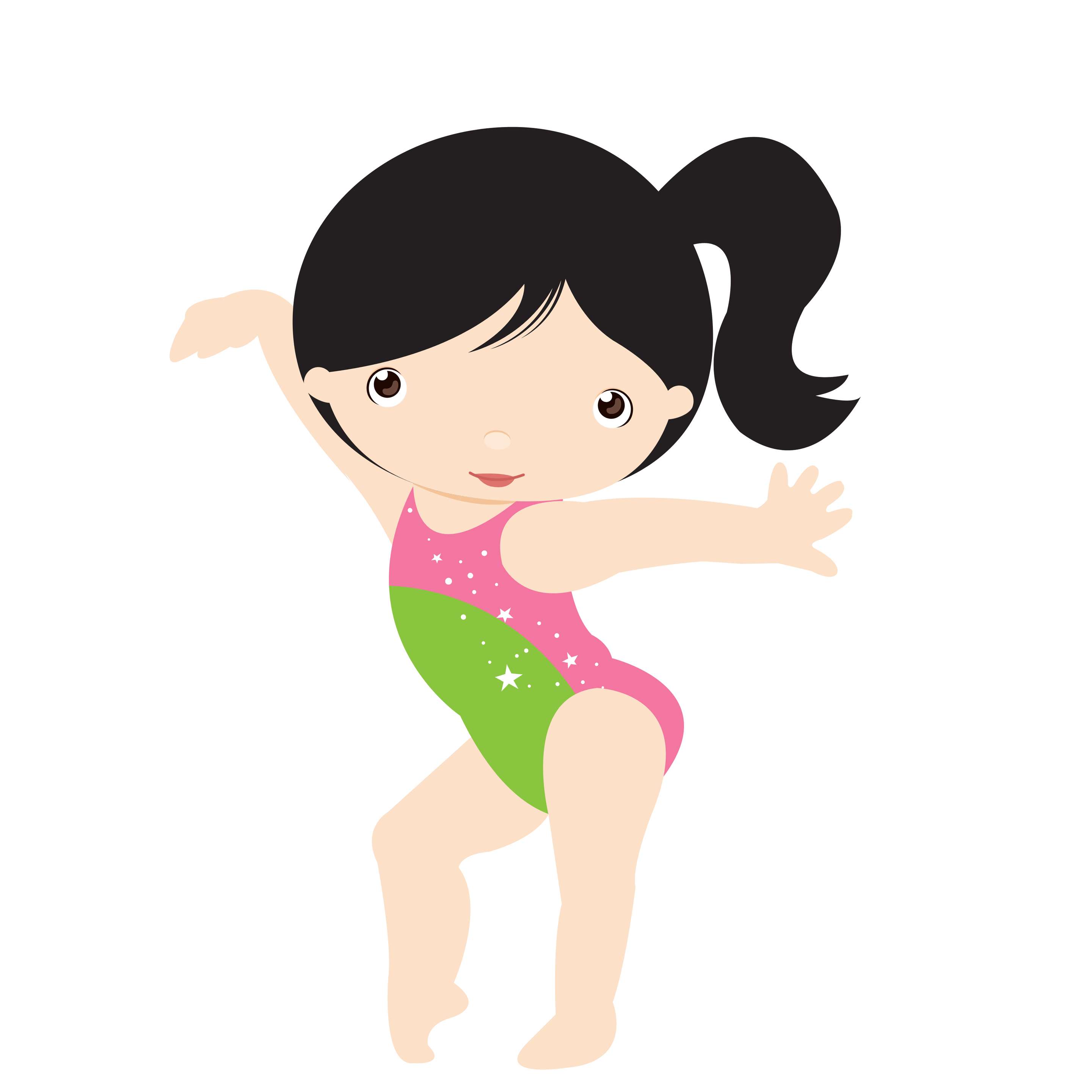 Menina Cartoon Em Maiô Personagens Png Grátis Para Baixar