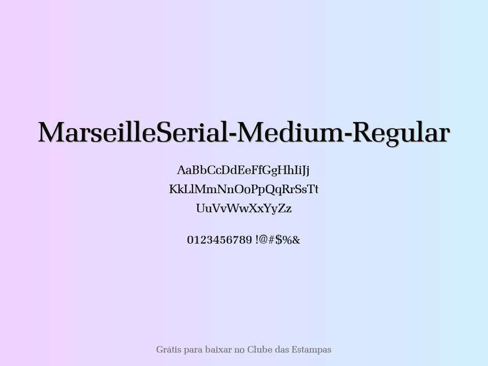 Fonte Marseilleserial Medium Regular Grátis Para Baixar