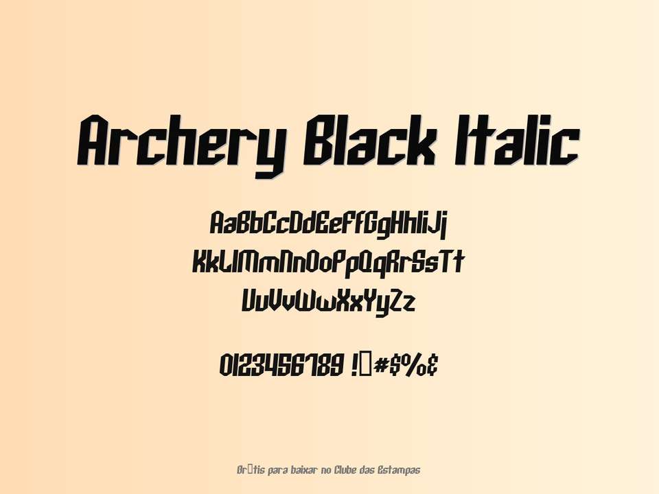 Fonte Archery Black Italic Grátis Para Baixar