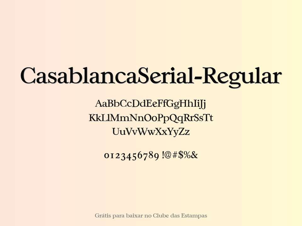 Fonte Casablancaserial Regular Grátis Para Baixar