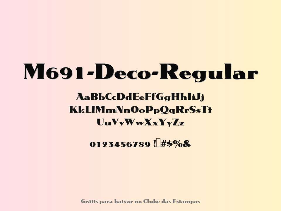 Fonte M691 Deco Regular Grátis Para Baixar