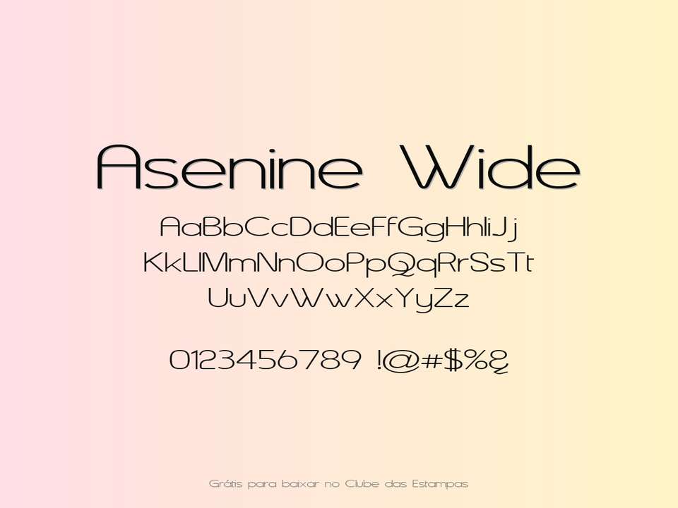 Fonte Asenine Wide Grátis Para Baixar