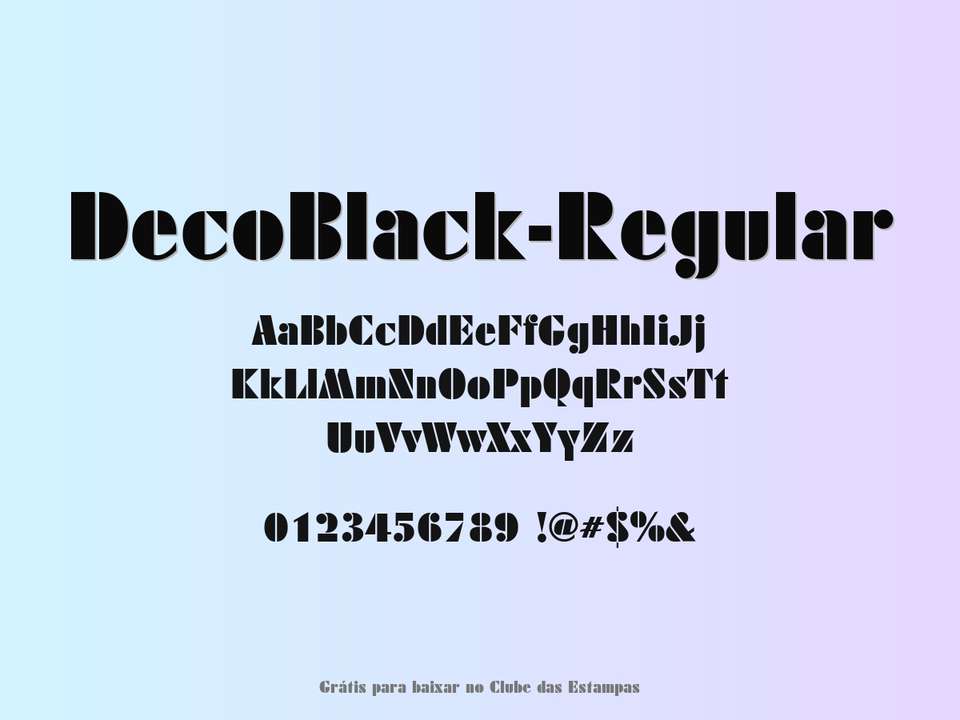 Fonte Decoblack Regular Grátis Para Baixar
