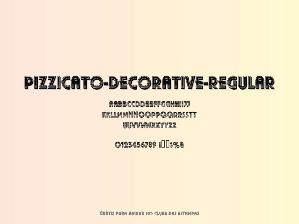 Fonte Pizzicato Decorative Regular Grátis Para Baixar