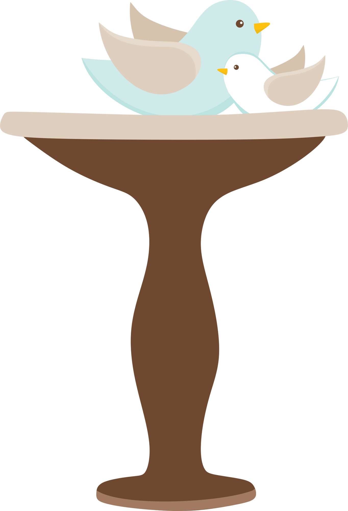 Pássaros Sobre Pedestal Marrom Animais Png Grátis Para Baixar
