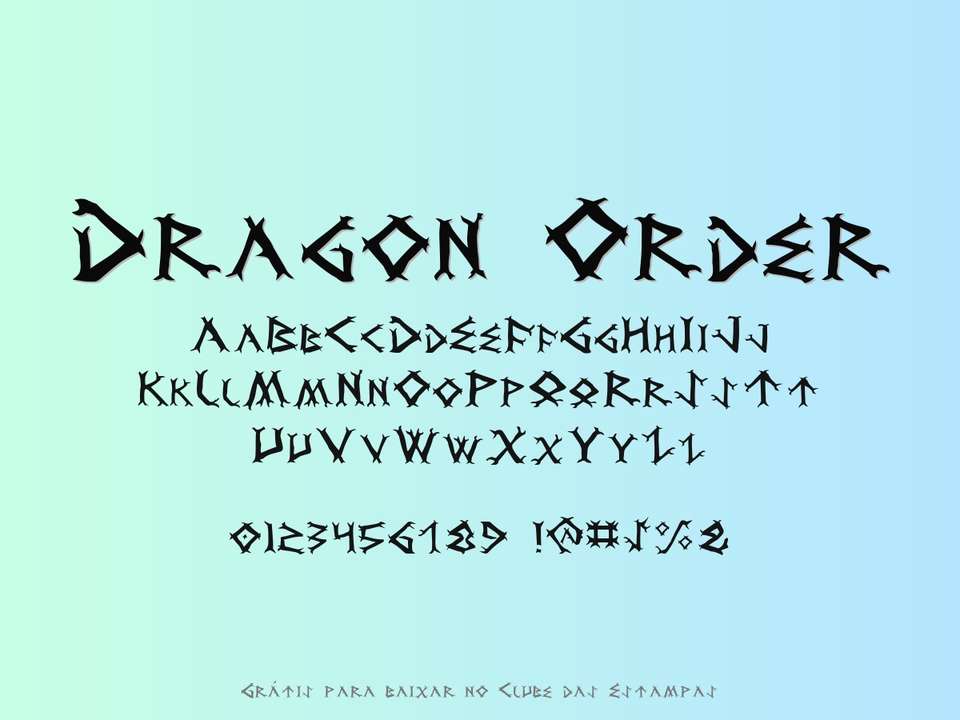 Fonte Dragon Order Grátis Para Baixar