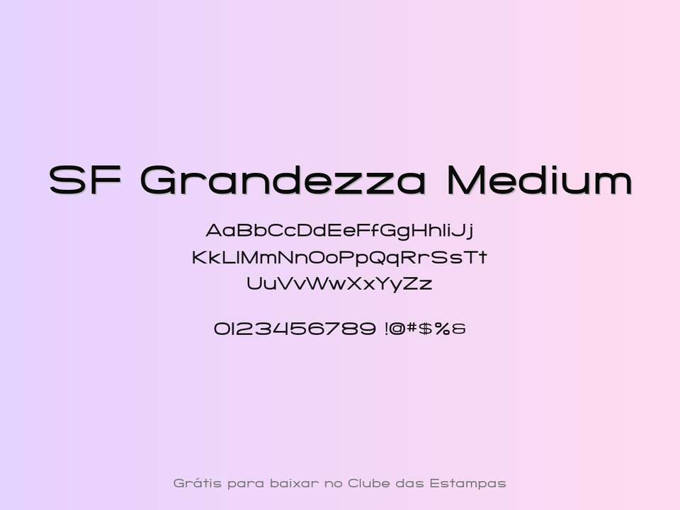 Fonte Sf Grandezza Medium Grátis Para Baixar
