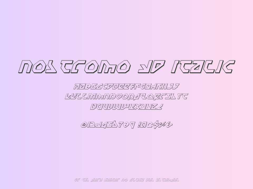 Fonte Nostromo 3d Italic Grátis Para Baixar
