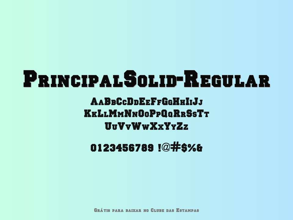 Fonte Principalsolid Regular Grátis Para Baixar