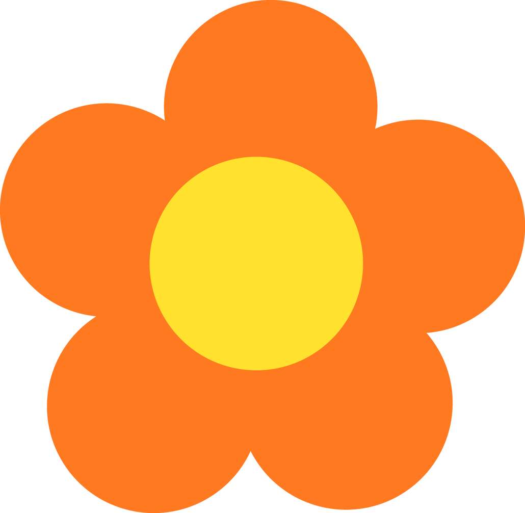 Flor Abstrata Laranja Amarela Flores Png Grátis Para Baixar