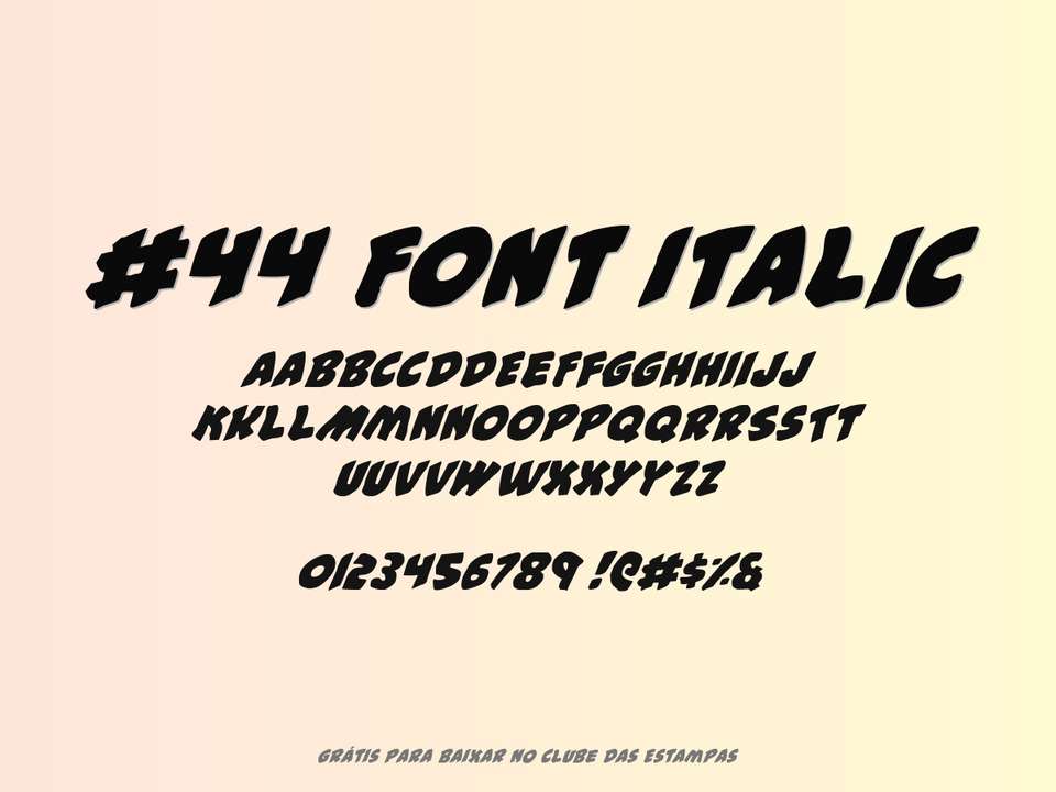 Fonte #44 Font Italic Grátis Para Baixar