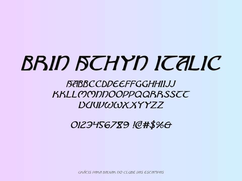 Fonte Brin Athyn Italic Grátis Para Baixar