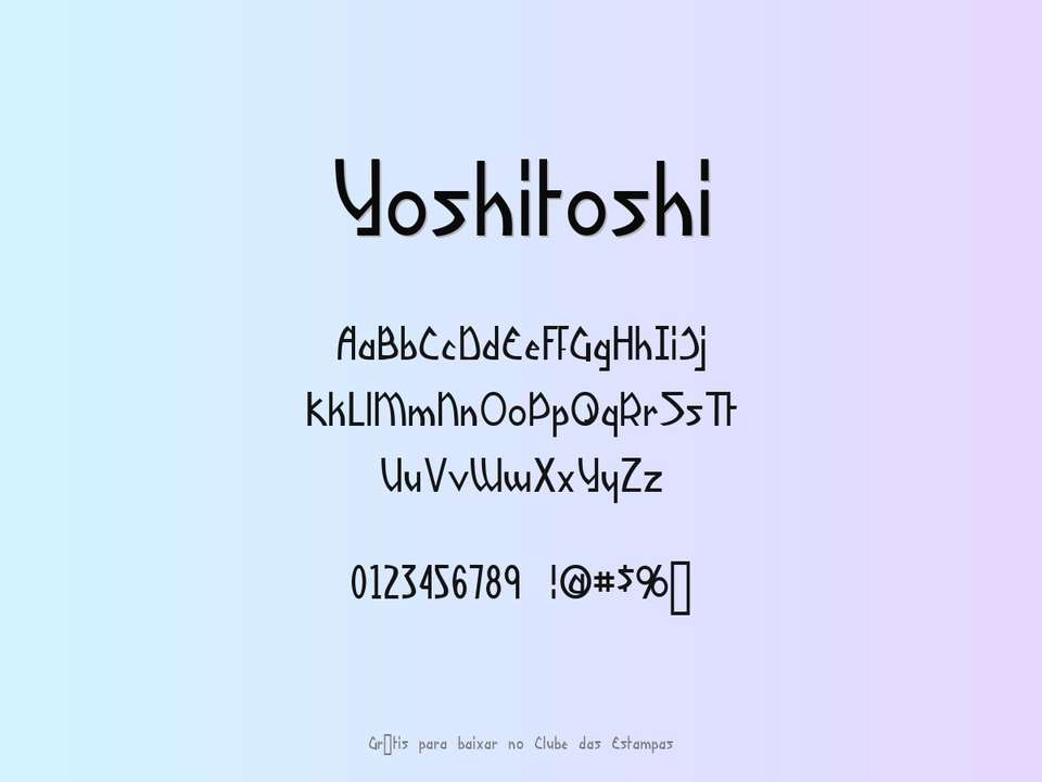 Fonte Yoshitoshi Grátis Para Baixar