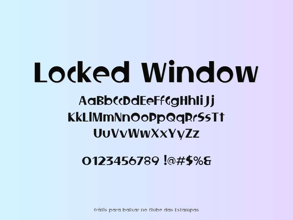 Fonte Locked Window Grátis Para Baixar