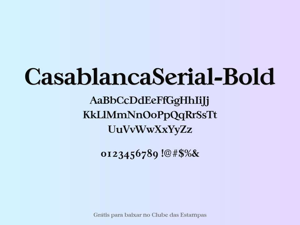 Fonte Casablancaserial Bold Grátis Para Baixar