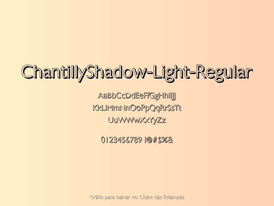Fonte Chantillyshadow Light Regular Grátis Para Baixar