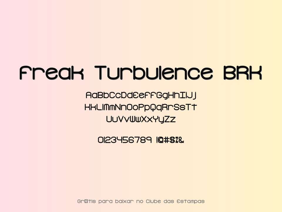 Fonte Freak Turbulence Brk Grátis Para Baixar
