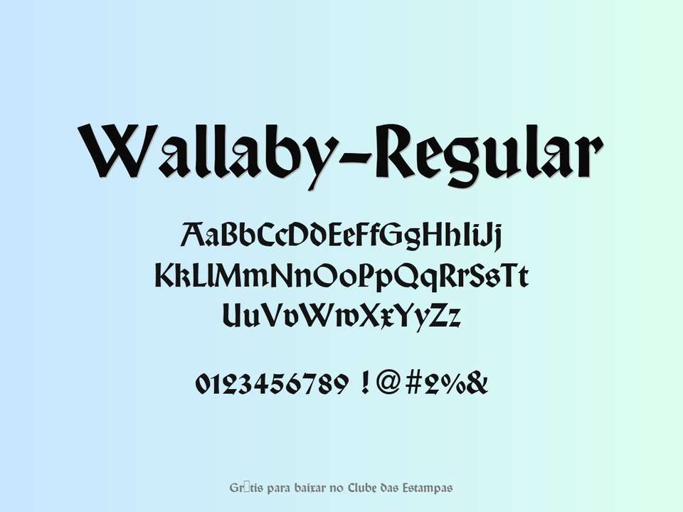 Fonte Wallaby Regular Grátis Para Baixar