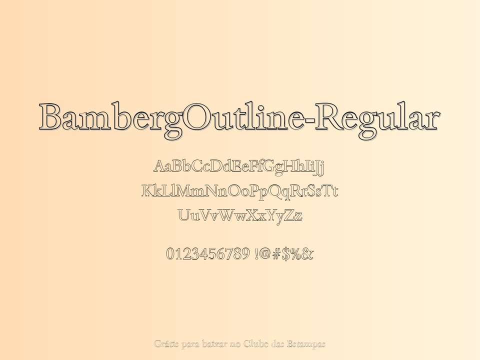 Fonte Bambergoutline Regular Grátis Para Baixar