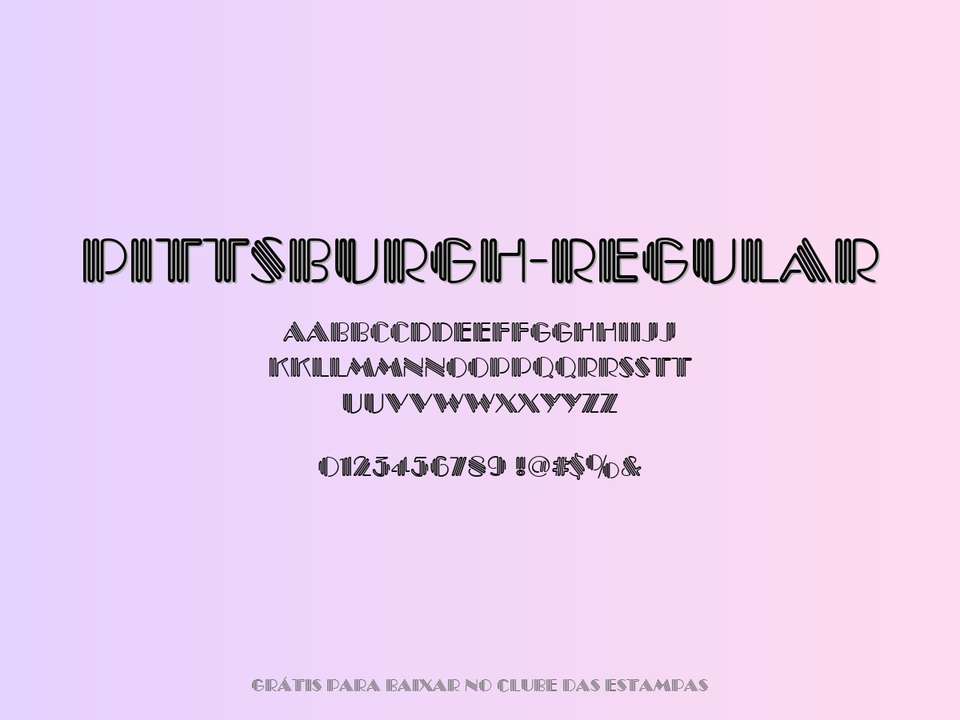 Fonte Pittsburgh Regular Grátis Para Baixar