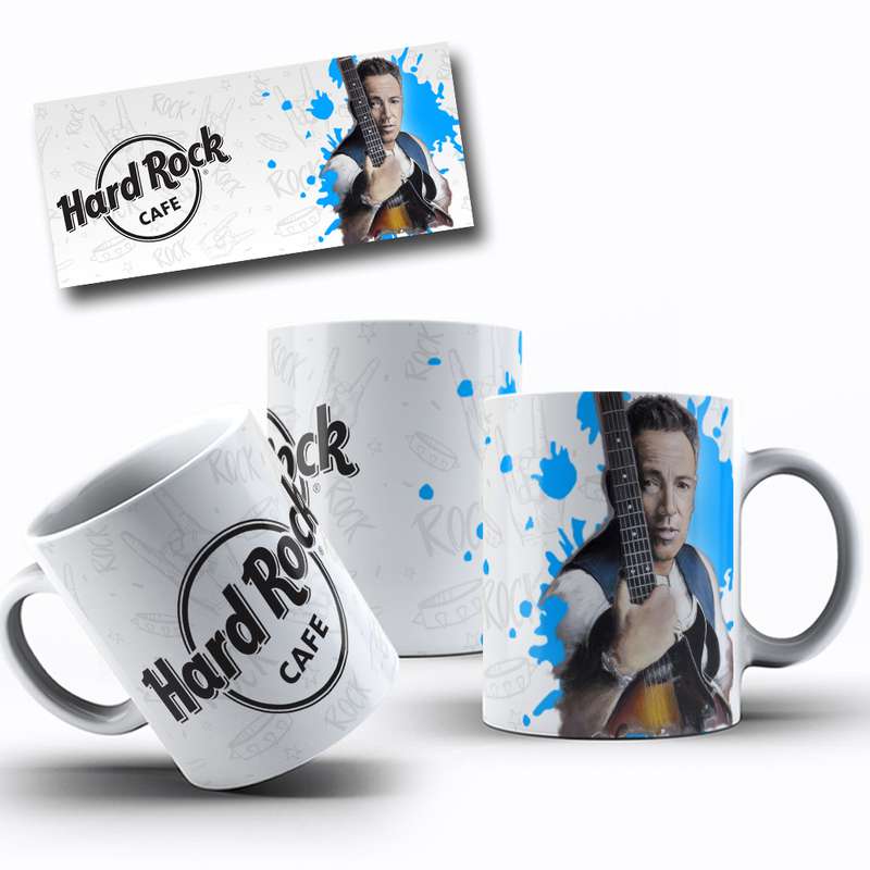 Arte Para Caneca Hard Rock Cafe Personagem Guitarra 29