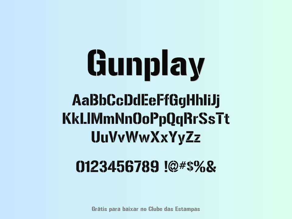 Fonte Gunplay Grátis Para Baixar