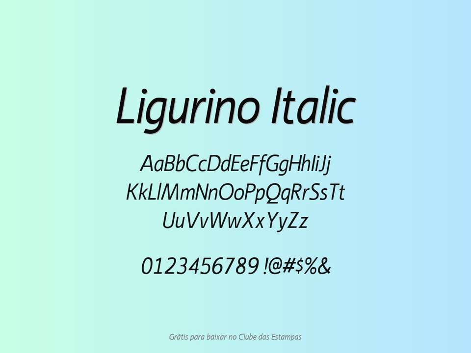 Fonte Ligurino Italic Grátis Para Baixar