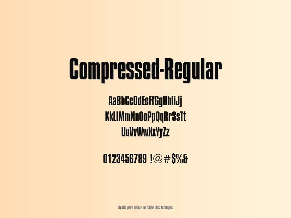 Fonte Compressed Regular Grátis Para Baixar