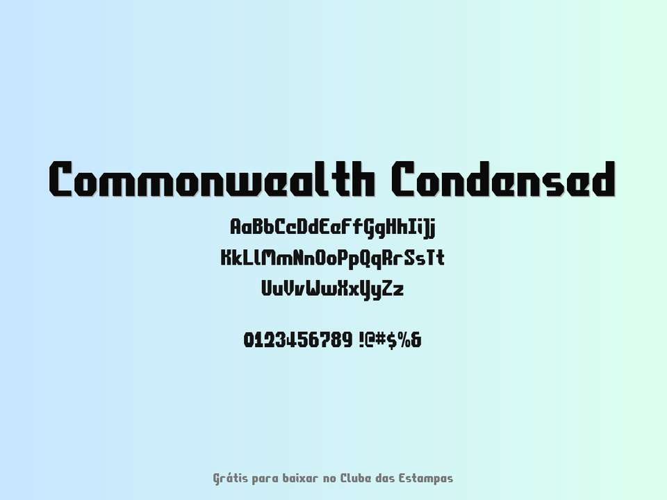 Fonte Commonwealth Condensed Grátis Para Baixar