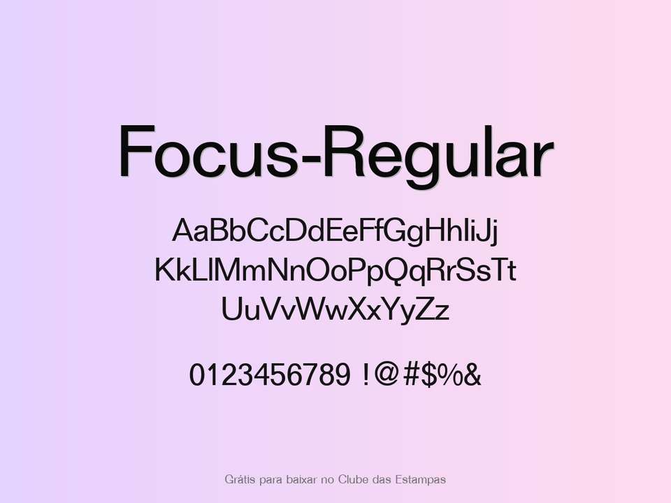 Fonte Focus Regular Grátis Para Baixar