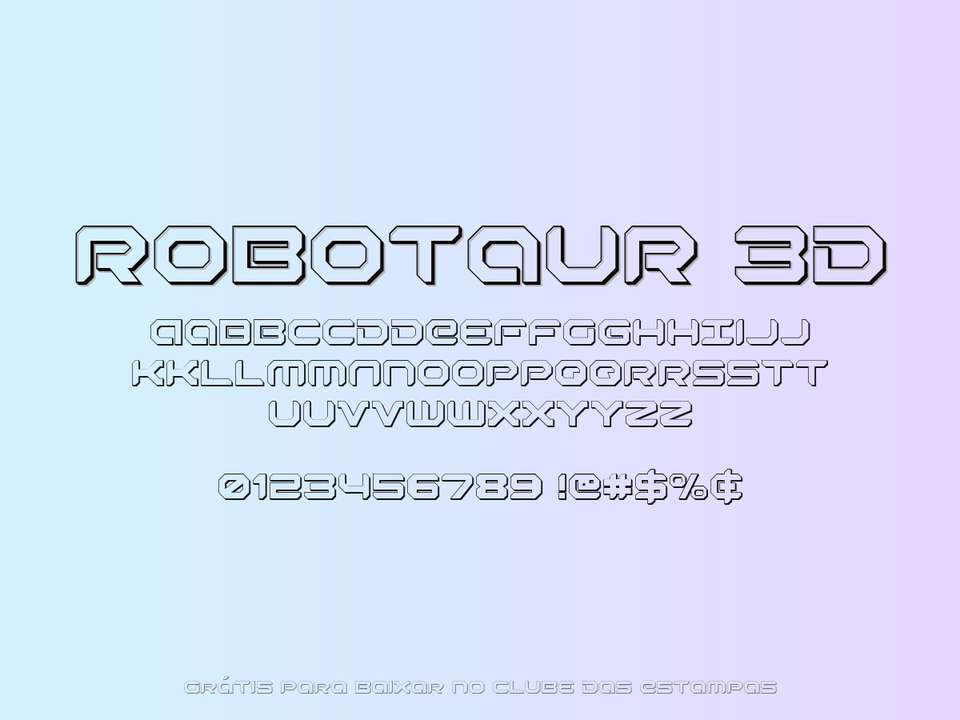 Fonte Robotaur 3d Grátis Para Baixar