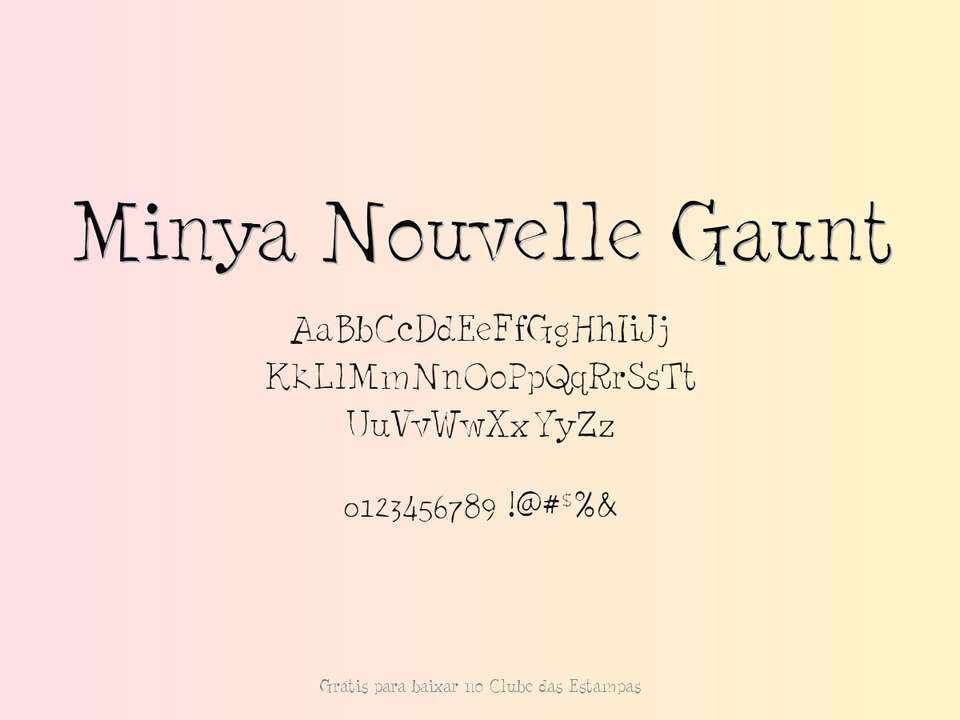 Fonte Minya Nouvelle Gaunt Grátis Para Baixar