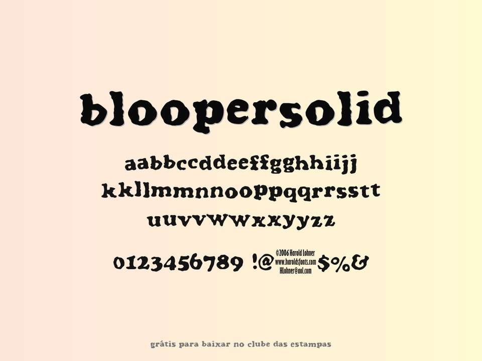 Fonte Bloopersolid Grátis Para Baixar