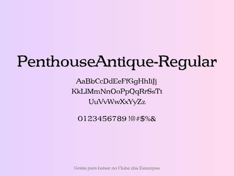 Fonte Penthouseantique Regular Grátis Para Baixar