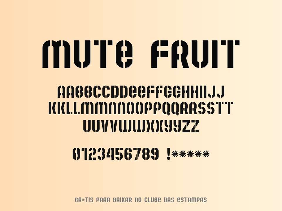 Fonte Mute Fruit Grátis Para Baixar