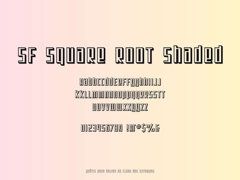 Fonte Sf Square Root Shaded Grátis Para Baixar