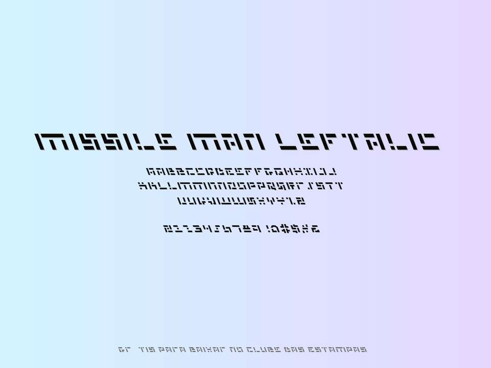 Fonte Missile Man Leftalic Grátis Para Baixar