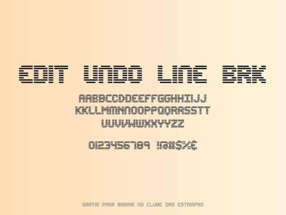 Fonte Edit Undo Line Brk Grátis Para Baixar