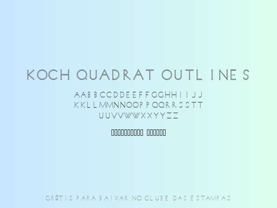 Fonte Koch Quadrat Outlines Grátis Para Baixar
