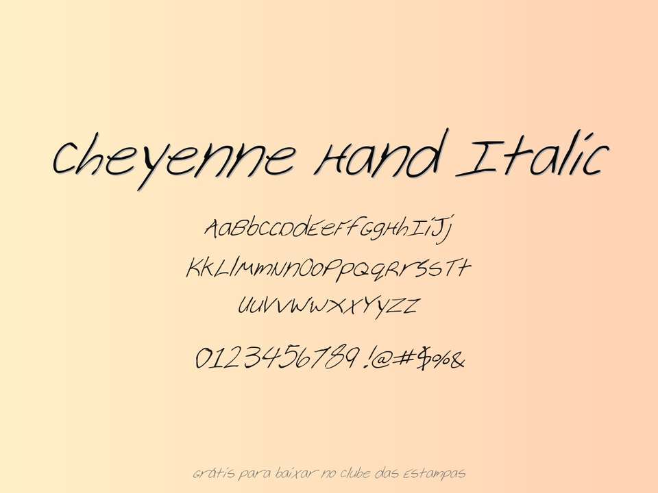 Fonte Cheyenne Hand Italic Grátis Para Baixar