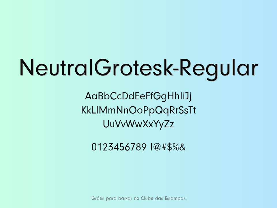Fonte Neutralgrotesk Regular Grátis Para Baixar