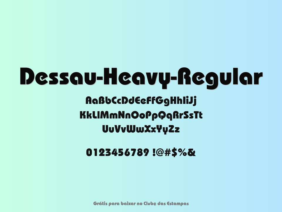 Fonte Dessau Heavy Regular Grátis Para Baixar