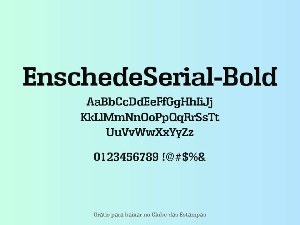 Fonte Enschedeserial Bold Grátis Para Baixar