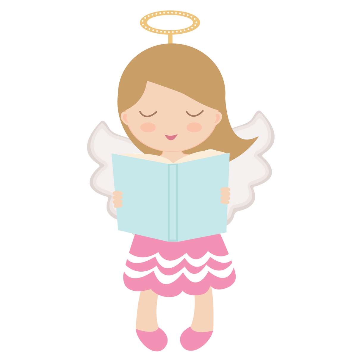 Anjo Fofo Lendo Livro Anjos Png Grátis Para Baixar
