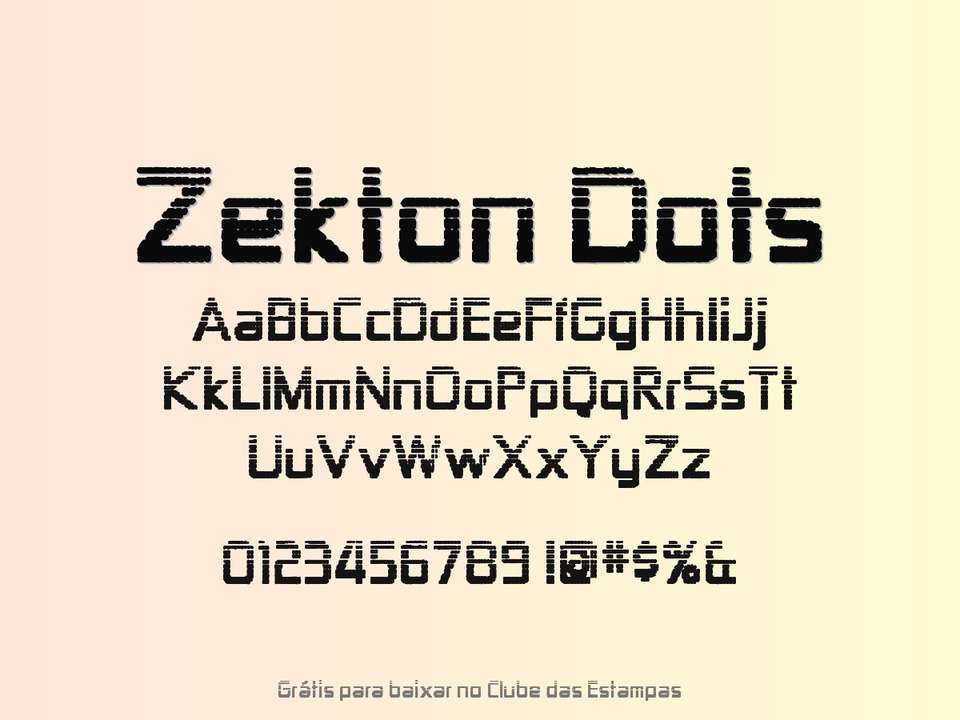 Fonte Zekton Dots Grátis Para Baixar