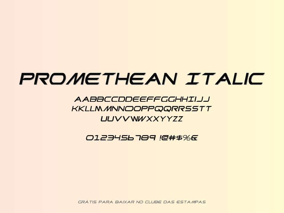 Fonte Promethean Italic Grátis Para Baixar